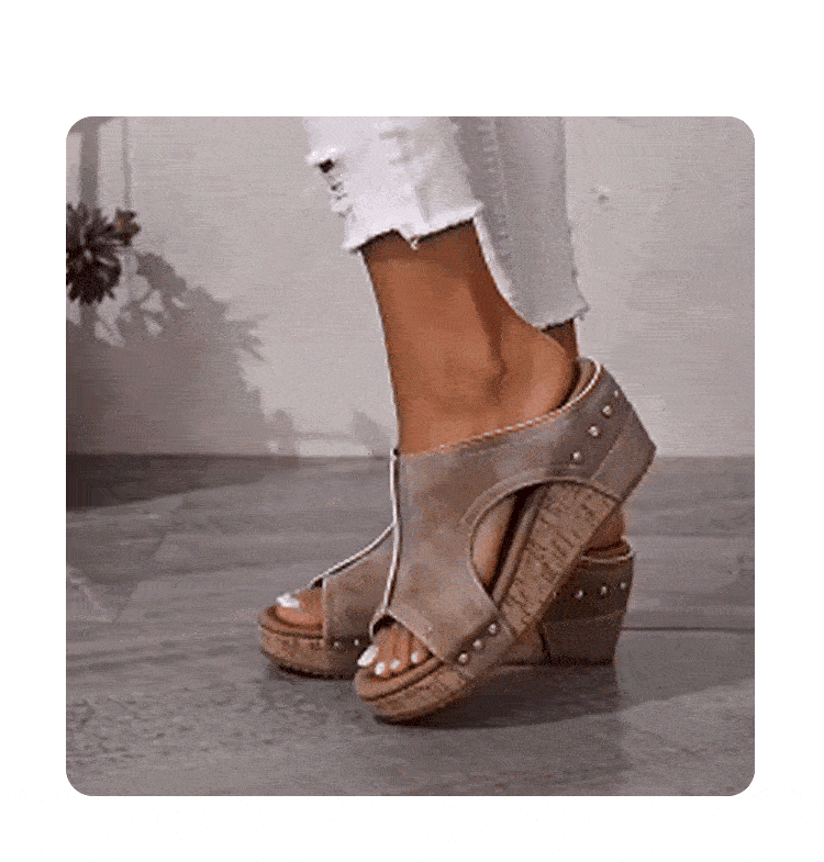 Sandalias de cuña confort