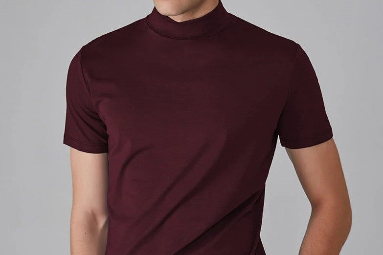 Noah - Camiseta ajustada de cuello alto para hombre