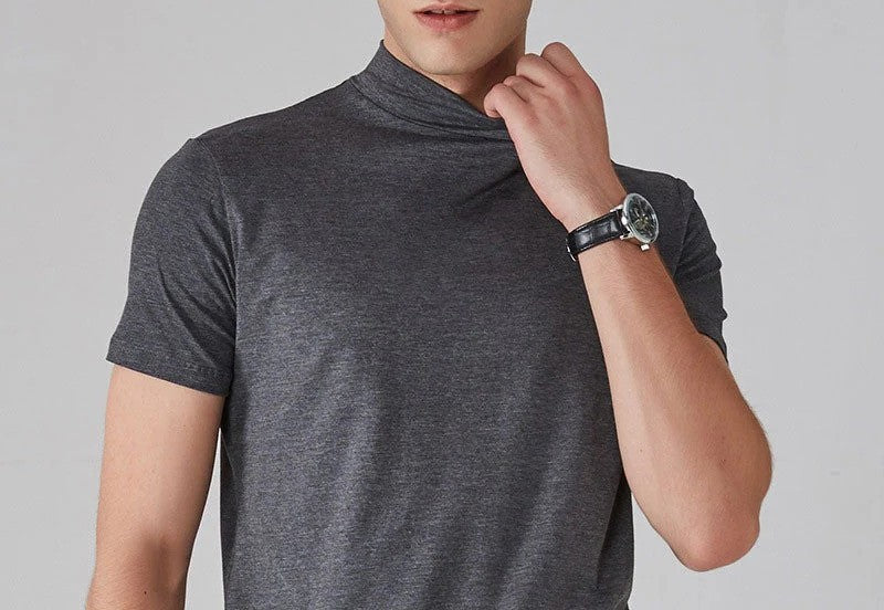 Noah - Camiseta ajustada de cuello alto para hombre